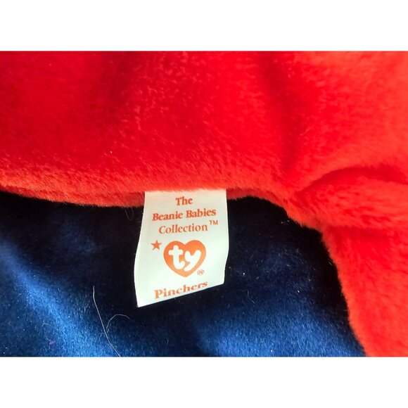Ty Retired Beanie Baby Pinchers Style 4026 Tags 6-19-93 P.V.C Pellets 9 Inches - Picture 3 of 8